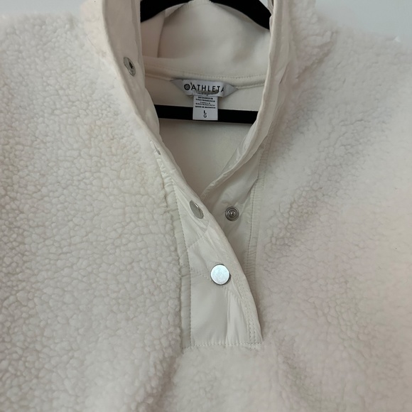 Athleta Cozy Sherpa Snap Sweatshirt - Picture 3 of 4
